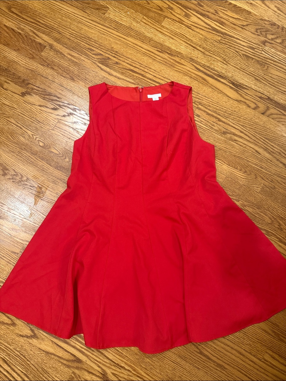 H&M Red Zippered Dress Top
